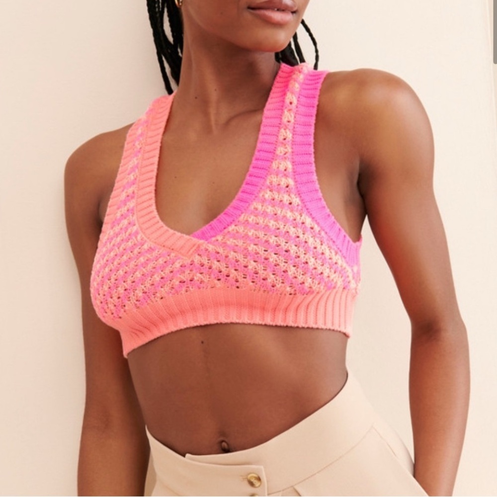 For Love & Lemons Jacinda Knit Crop Top NWT